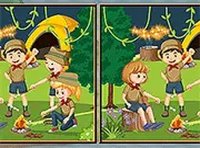 Camping Spot the Differences Puzzle
